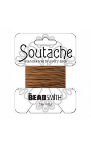 Beadsmith polyester soutache cord 3mm - Light brown